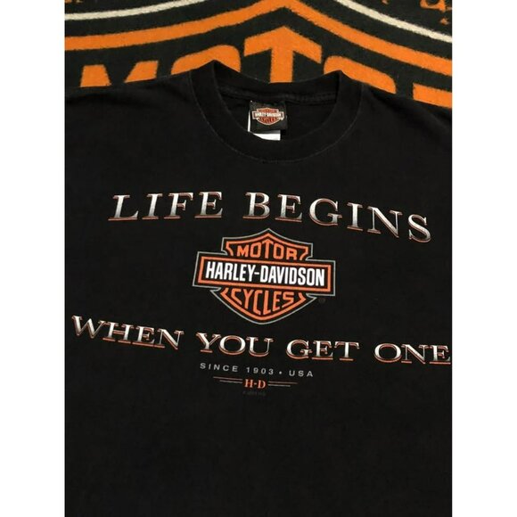 VTG 2002 Harley-Davidson T-shirt Medium Men PEORIA, ILLINOIS - Picture 4 of 5